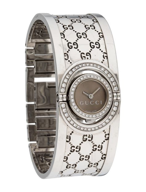 gucci watch with diamonds.